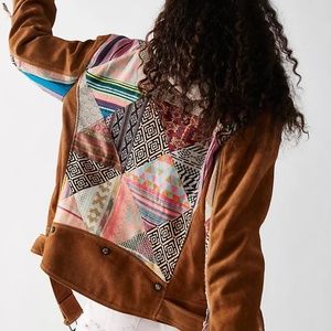 FREE PEOPLE Cami Pieced Moto Jacket